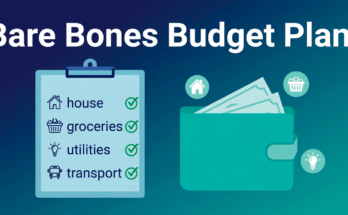 Bare bones budget plan checklist — house, groceries, utilities and transport essentials only