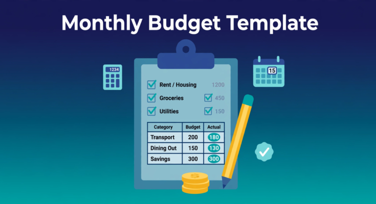 Simple Monthly Budget Template for Beginners (2026)